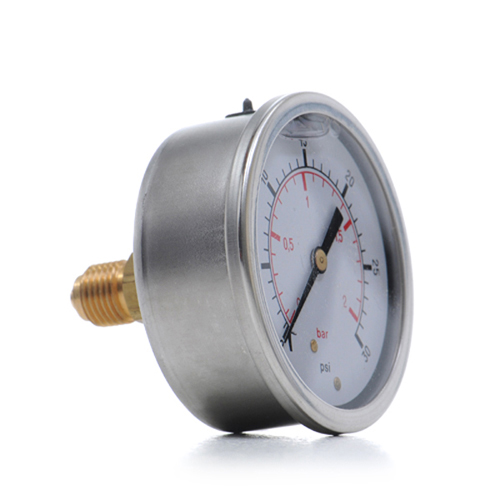 Back Mount Glycerine Filled Pressure Gauge