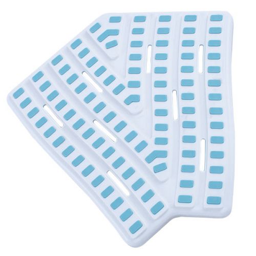 200mm Single Spine Overflow Grating 45 Degree Corner Soft Grip Blue Design